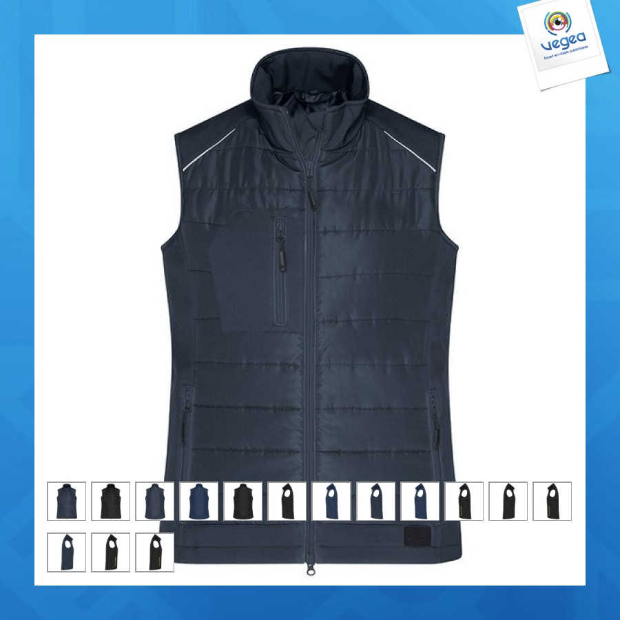 Bodywarmer technique en rpet femme - james nicholson