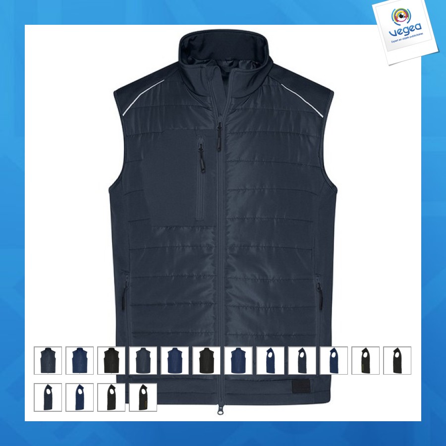 Bodywarmer technique en rpet homme - james nicholson