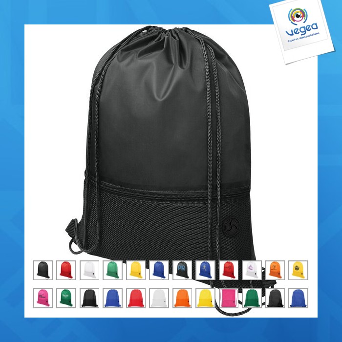 Sac à dos personnalisable oriole avec cordon, en maille filet 5l
