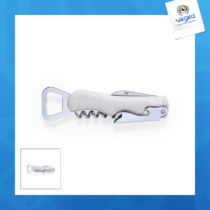 Tire-bouchon personnalisable ouvre bouteille en fibre de bambou