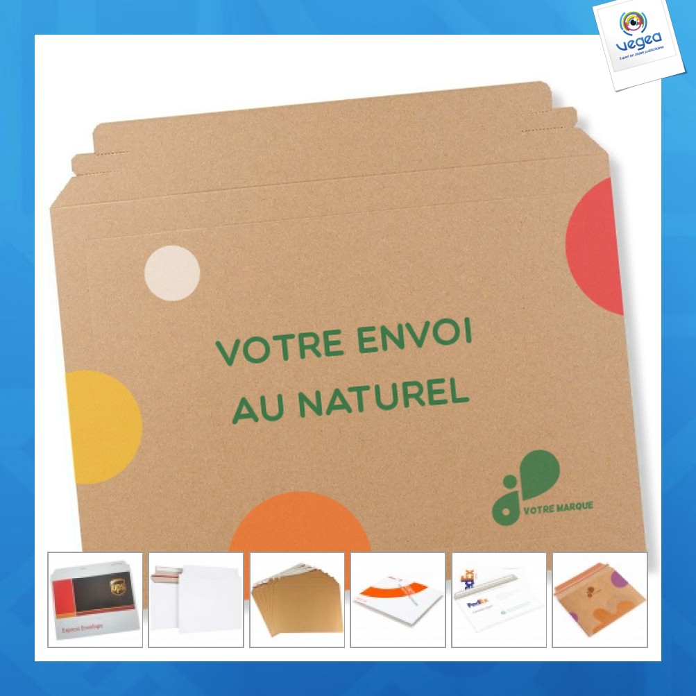 Enveloppe cartonnée publicitaire a4