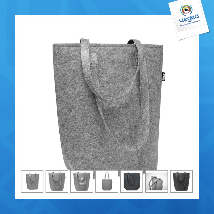 Sac avec logo shopping en feutre rpet