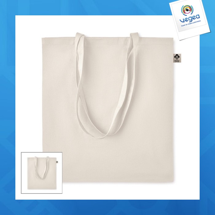 Sac personnalisable shopping en coton organique