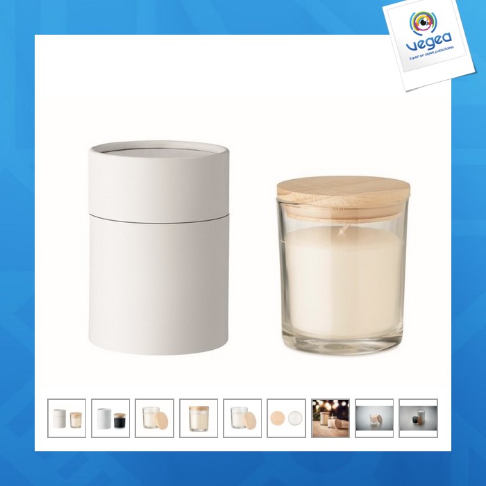 Bougie parfumée personnalisée à la vanille ø7cm