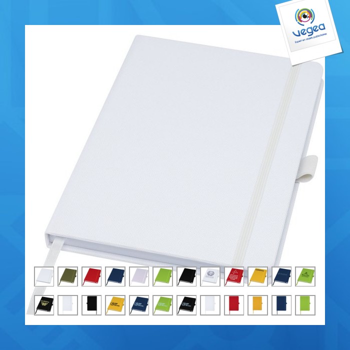 Carnet publicitaire a5 honua en papier recyclé avec couverture en pet recyclé