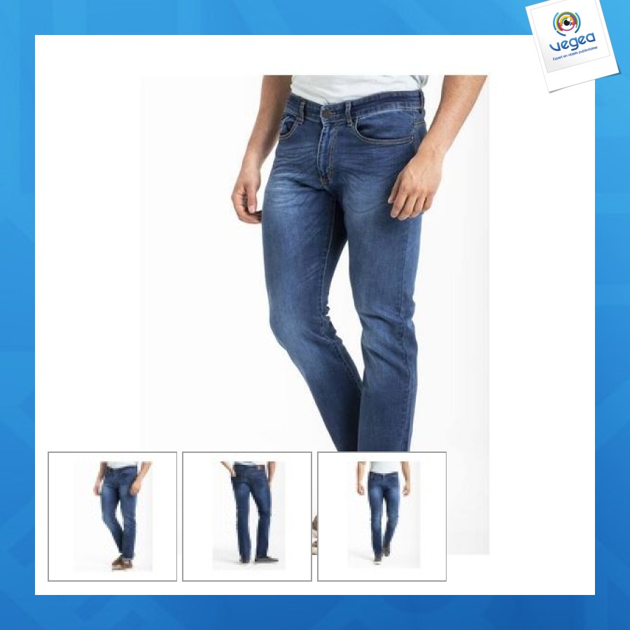 Jean personnalisable homme droit stretch stone