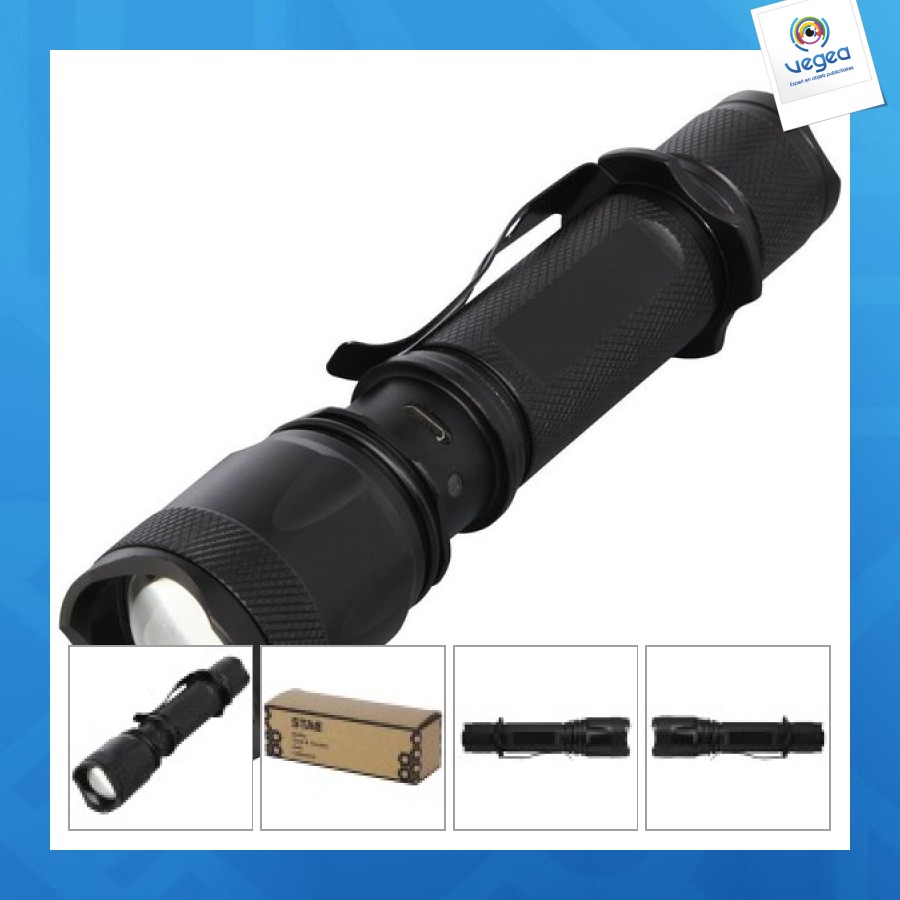 Lampe de poche tactique rechargeable mears de 5 w