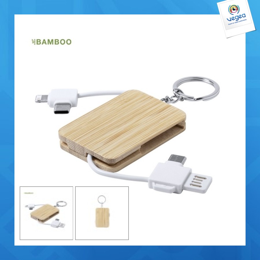 Chargeur porte-clés personnalisable de la ligne nature au design compact