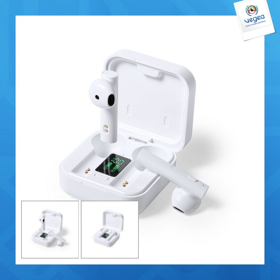 Ecouteurs, finition blanche, élégants avec une connexion bluetooth® 5