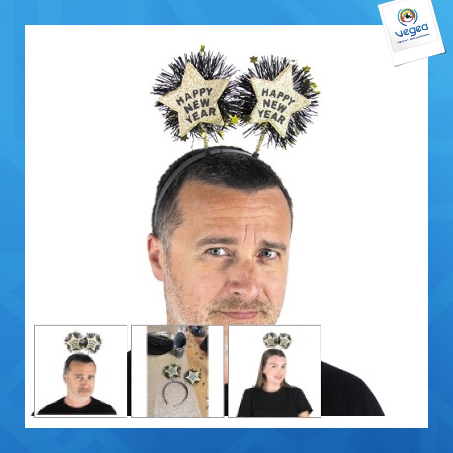 Serre-tête personnalisable happy new year
