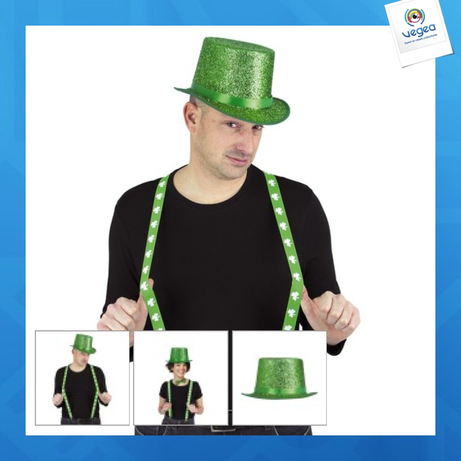 Chapeau promotionnel haut de forme saint patrick