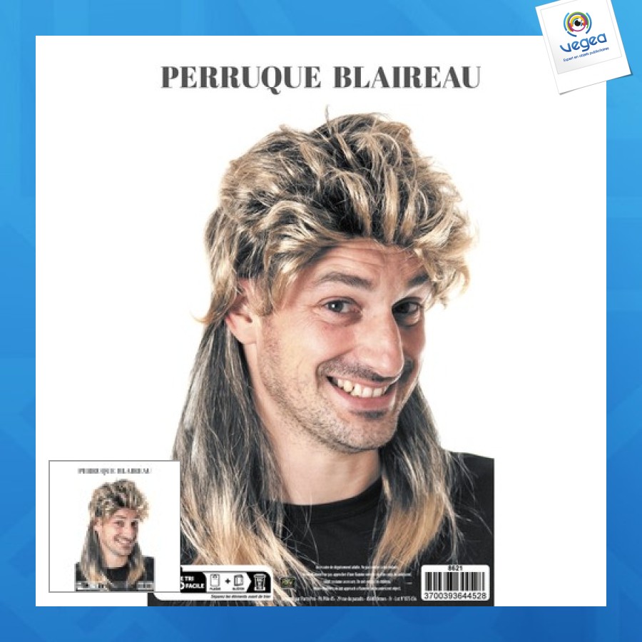 Perruque publicitaire blaireau