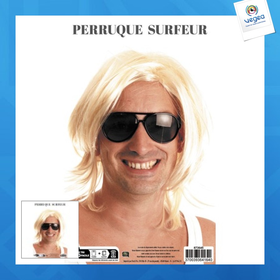 Perruque surfeur personnalisable