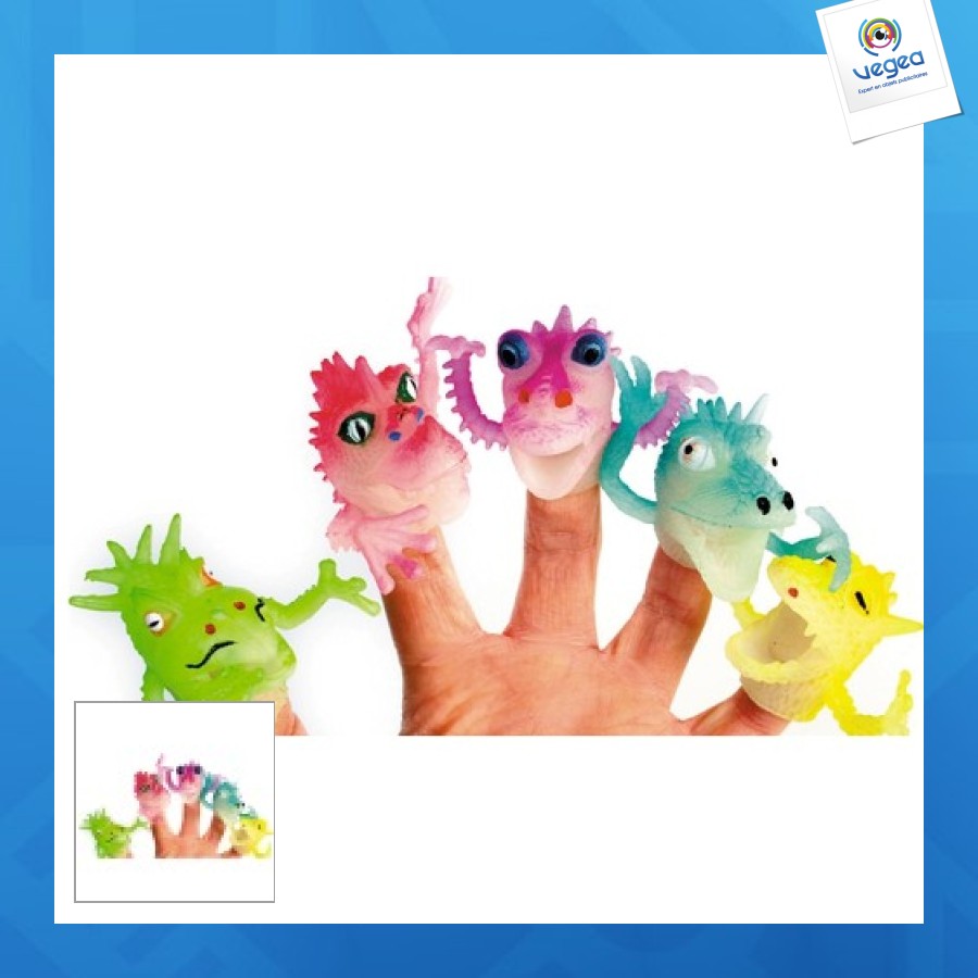 Animal marionnette doigt avec logo 4cm