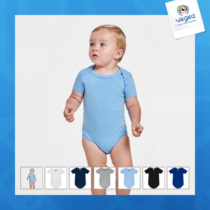Body personnalisé bébé manche courte maille single jersey - honey