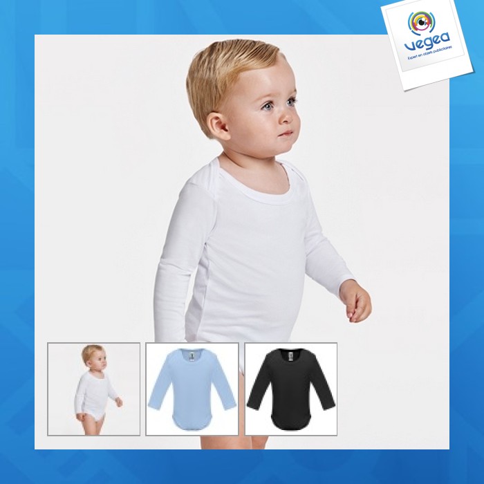 Body promotionnel bébé manches longues en maille single jersey - honey l/s
