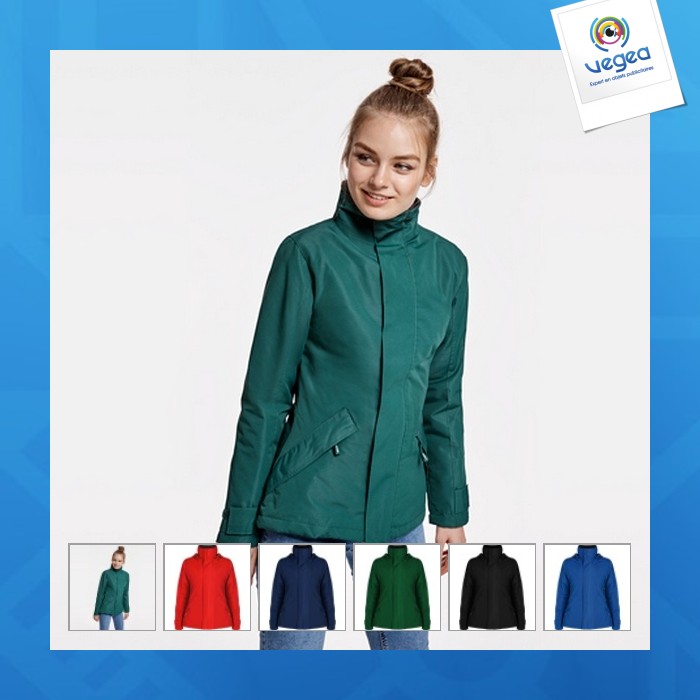 Parka personnalisée coupe-vent ton sur ton