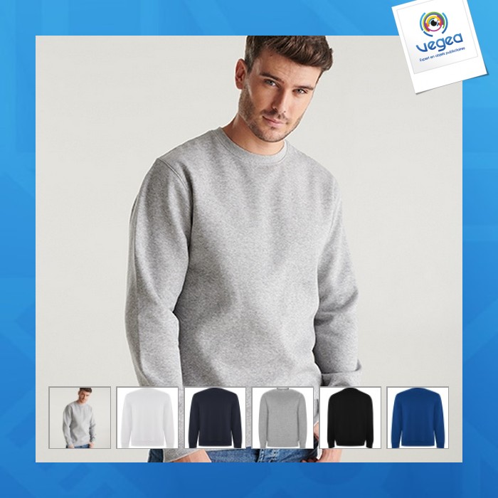 Batian - sweat publicitaire unisexe en coton biologique peigné et polyester recyclé