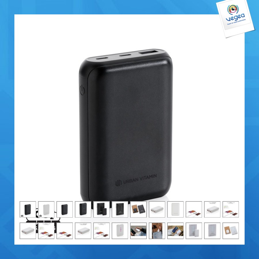 Powerbank promotionnel 10.000mah 18w pd urban vitamin alameda