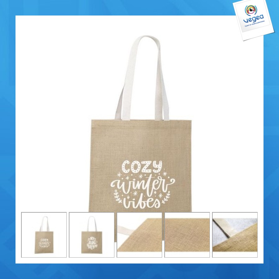 Madrid jute shopper sac personnalisable shopping