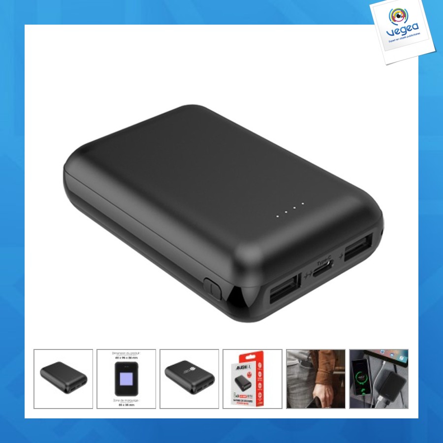 Batterie de secours publicitaire ultra compacte - 10 000mah