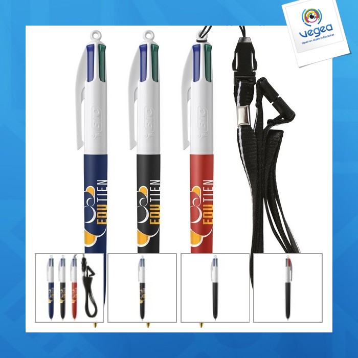 Bic® 4 couleurs soft with lanyard
