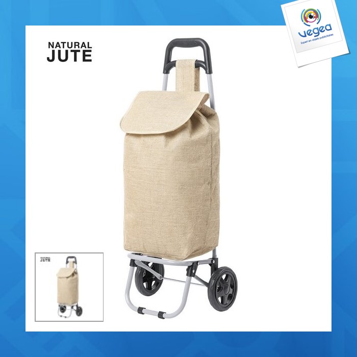 Caddie course publicitaire en jute