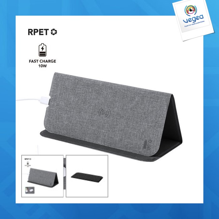 Tapis souris personnalisable chargeur en rpet