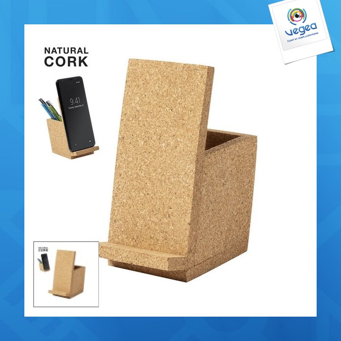 Porte-crayons support en liège personnalisable