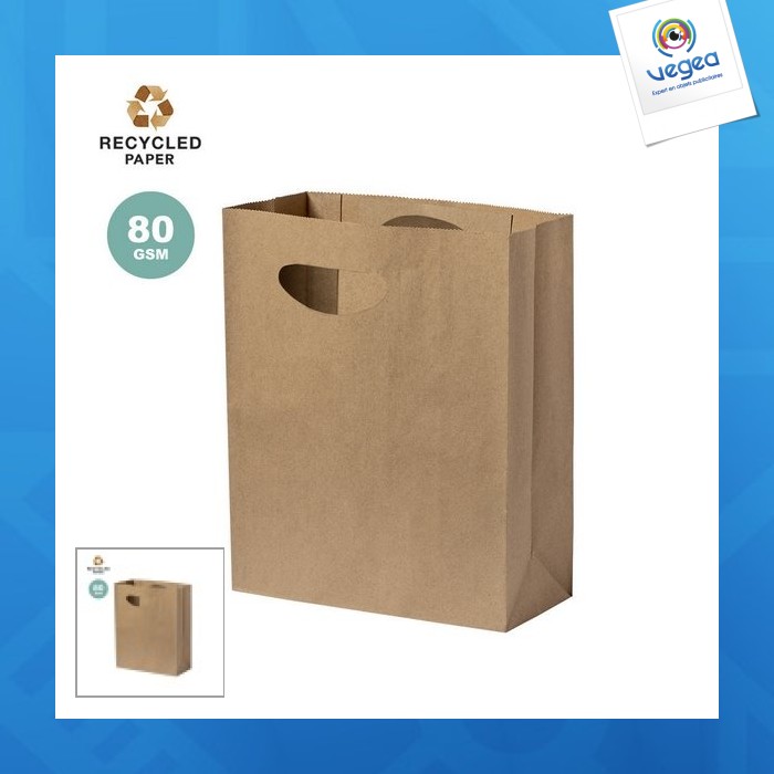 Sac en papier personnalisé recyclé 80g/m²