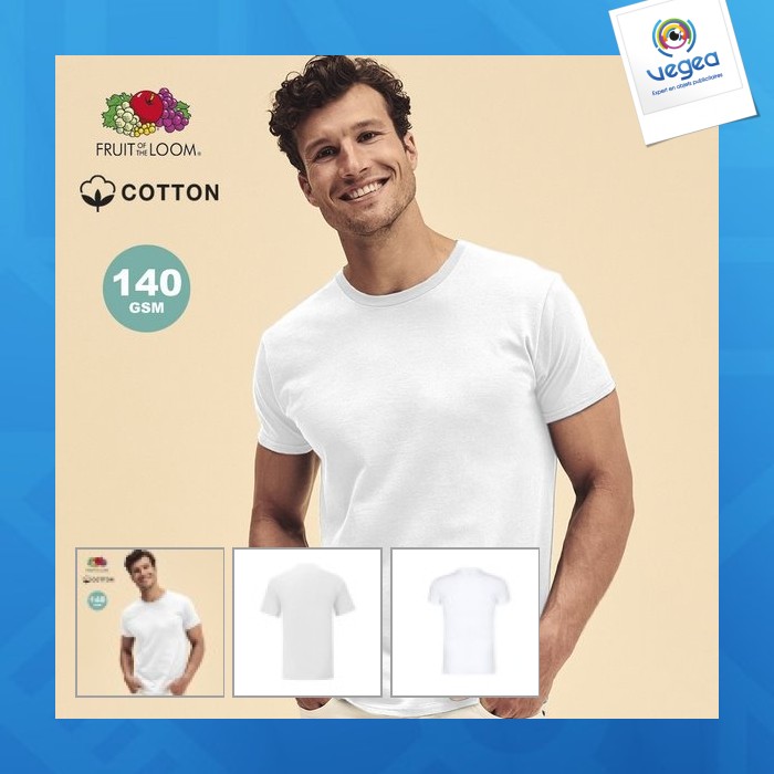 T-shirt publicitaire adulte blanc - iconic
