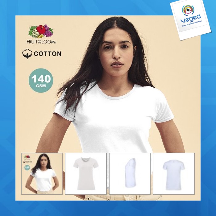 T-shirt publicitaire femme blanc - iconic