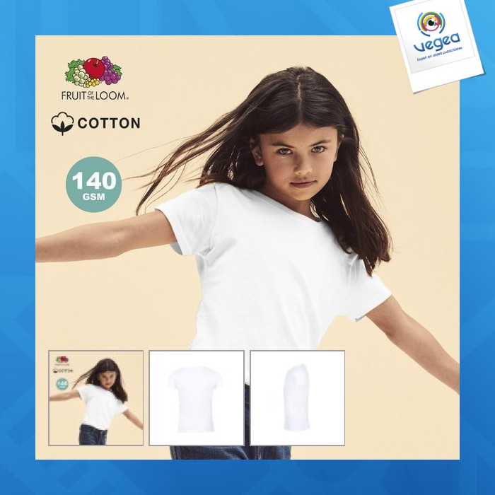 T-shirt personnalisé enfant blanc - iconic