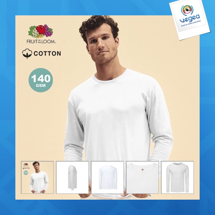 T-shirt personnalisé adulte blanc - iconic long sleeve t