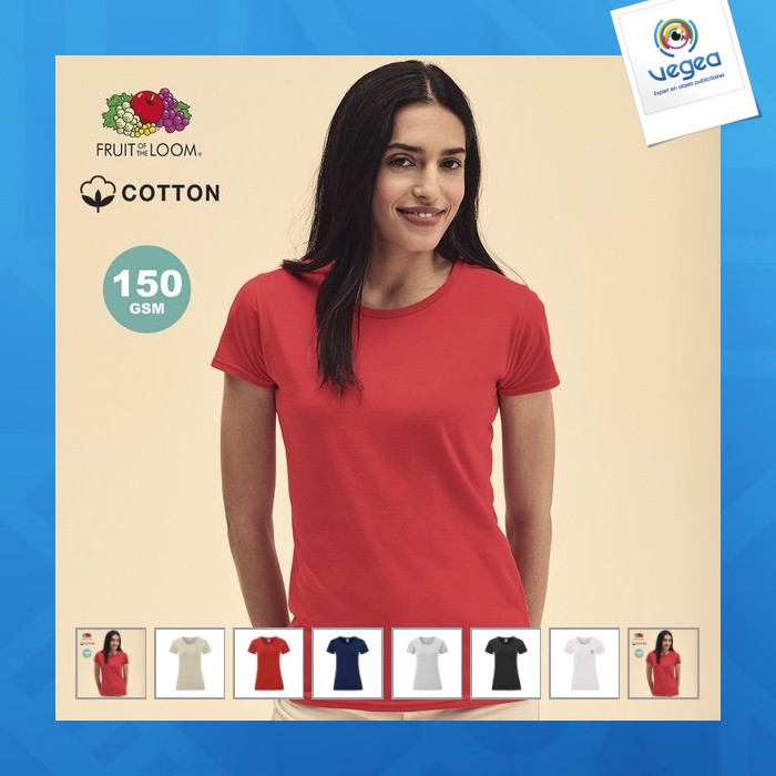 T-shirt publicitaire femme couleur - iconic