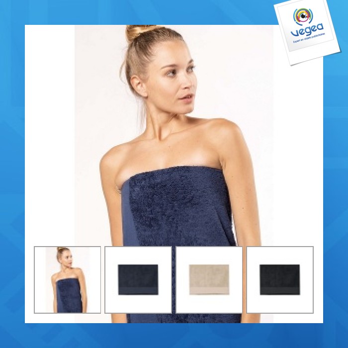 Serviette de plage bio personnalisée