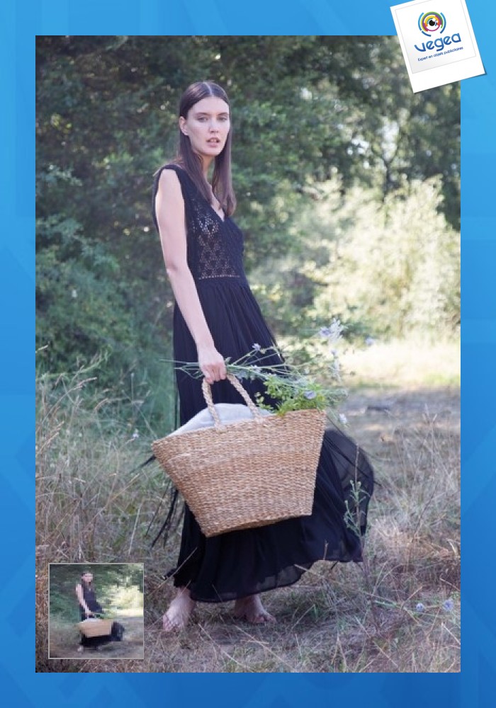 Panier publicitaire tressé à la main