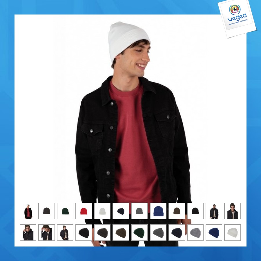 Bonnet recyclé personnalisable avec doublure thinsulate