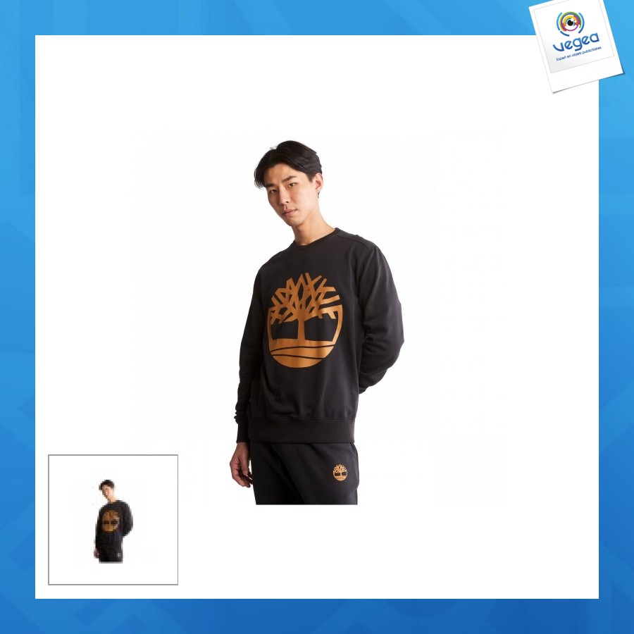 Sweatshirt core tree col rond