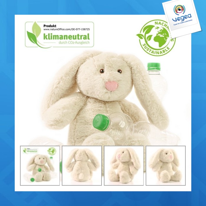 Peluche lapin personnalisable en rpet - mbw