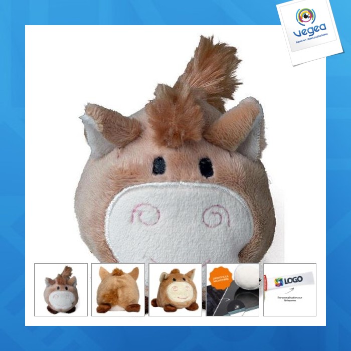 Peluche cheval publicitaire - mbw