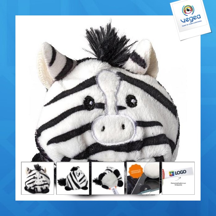 Peluche zèbre publicitaire - mbw
