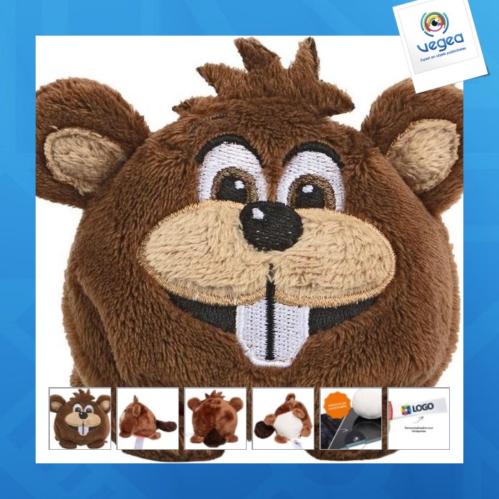 Peluche castor avec logo - mbw
