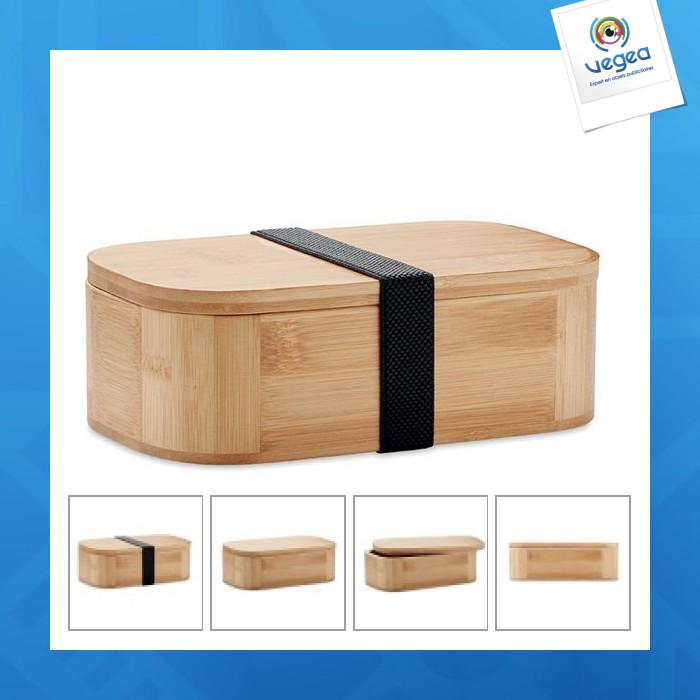  lunch box publicitaire en bambou 1l
