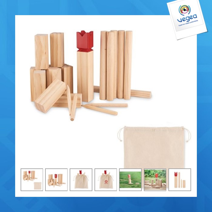 Jeu de lancer en bois de pin
