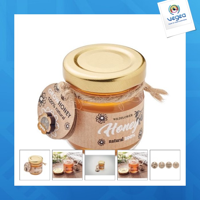 Miel de fleurs sauvages personnalisé 50g