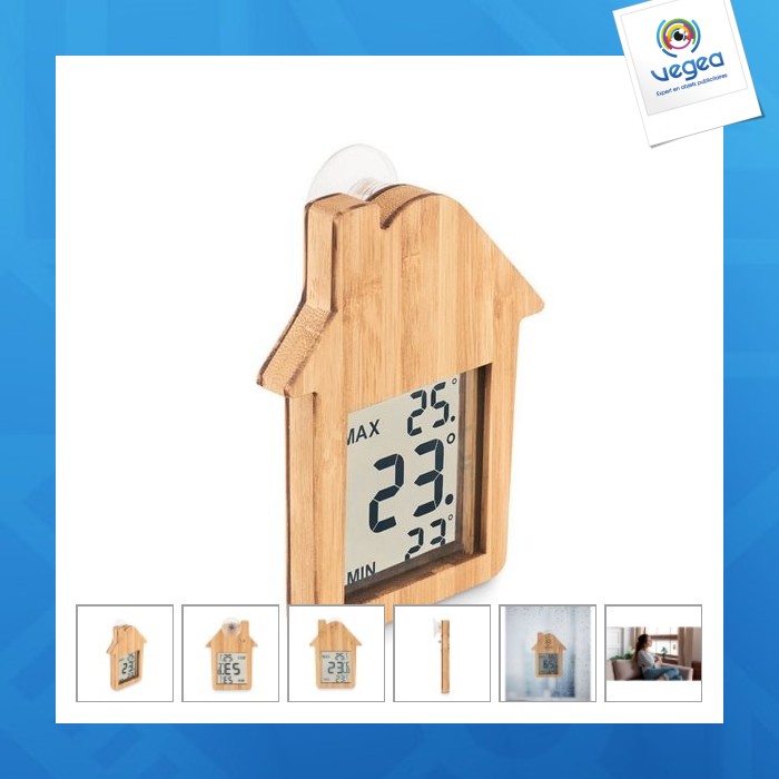 Station météo en bambou personnalisée