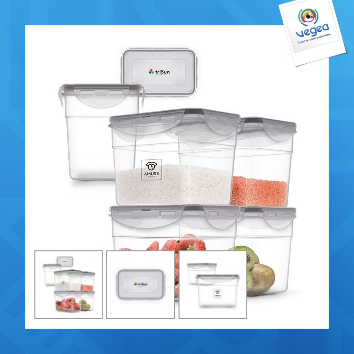 Boite repas publicitaire ou rangement 1l avec couvercle