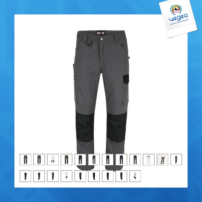 Pantalon de travail avec logo multi-poches