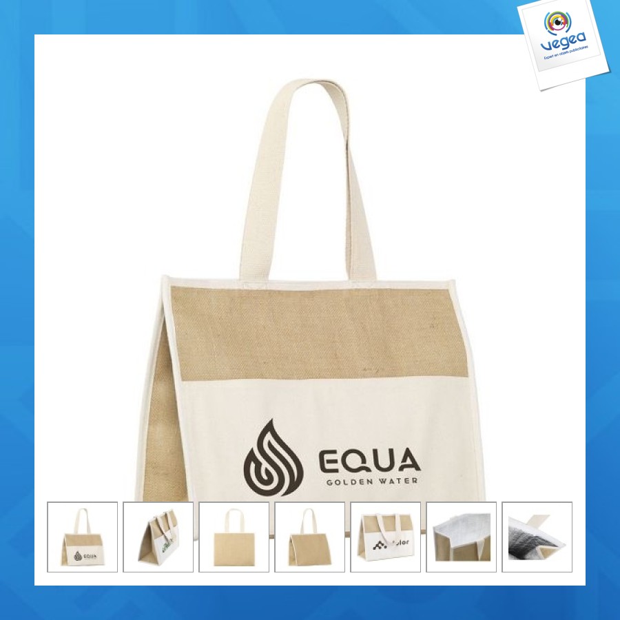 Madras combi cooler sac publicitaire de courses/sac isotherme